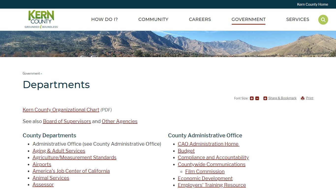 Departments | Kern County, CA